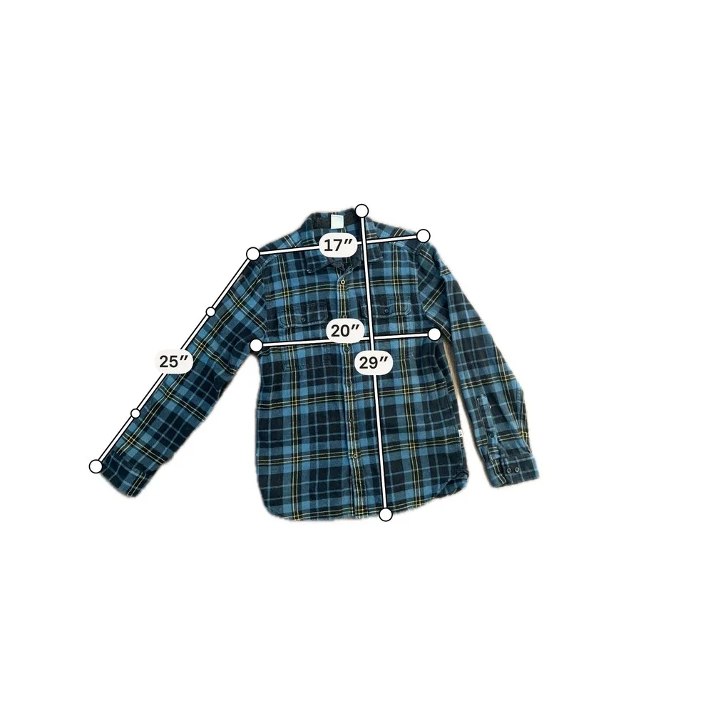 The North Face Mens Plaid Flannel Button Down Shirt Blue Black Medium Gorpcore